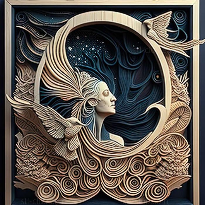 3D model cosmic energy by Kelly McKernan (STL)